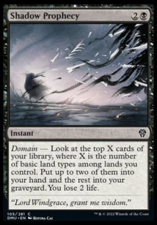 (105) Magic The Gathering Dominaria United Single: Shadow Prophecy Common