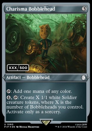 (1060) Magic The Gathering Universes Beyond: Fallout: Extras Single: Charisma Bobblehead (V.2) Holo Uncommon