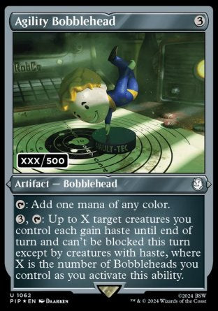 (1062) Magic The Gathering Universes Beyond: Fallout: Extras Single: Agility Bobblehead (V.2) Holo Uncommon