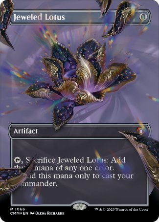 (1066) Magic The Gathering Commander Masters: Extras Single: Jeweled Lotus (V.3) Holo Mythic