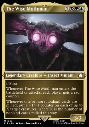 (1067) Magic The Gathering Universes Beyond: Fallout: Extras Single: The Wise Mothman (V.1) Holo Mythic