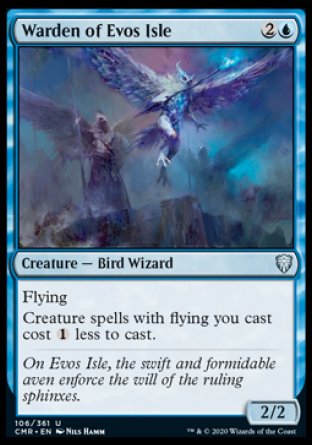 (106/361) Magic The Gathering Commander Legends Single: Warden of Evos Isle Holo Uncommon