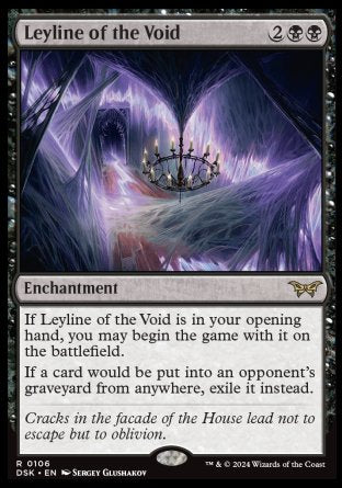 (106) Magic The Gathering Duskmourn: House of Horror Single: Leyline of the Void Holo Rare