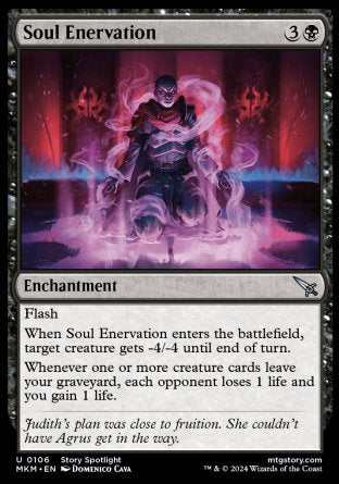 (106) Magic The Gathering Murders at Karlov Manor Single: Soul Enervation Uncommon