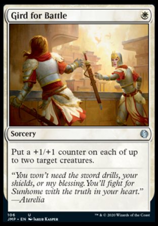 (106) Magic The Gathering Jumpstart Single: Gird for Battle Uncommon