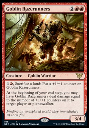 (106) Magic The Gathering Commander: Kamigawa: Neon Dynasty Single: Goblin Razerunners Rare