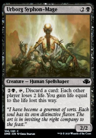 (106) Magic The Gathering Dominaria Remastered Single: Urborg Syphon-Mage Common