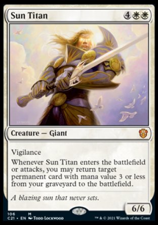 (106) Magic The Gathering Commander: Strixhaven Single: Sun Titan Mythic