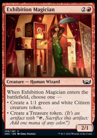 (106) Magic The Gathering Streets of New Capenna Single: Exhibition Magician Common