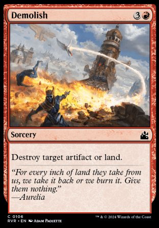 (106) Magic The Gathering Ravnica Remastered Single: Demolish Common