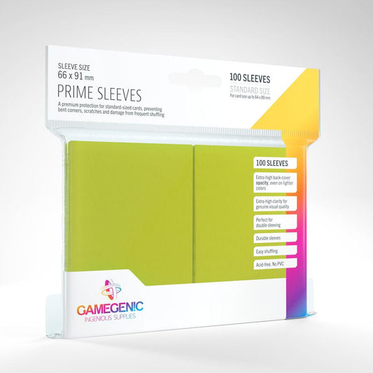 GameGenic Matte Prime Sleeves - Lime (100 ct)