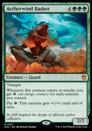 (107) Magic The Gathering Commander: Aetherdrift Single: Aetherwind Basker Mythic