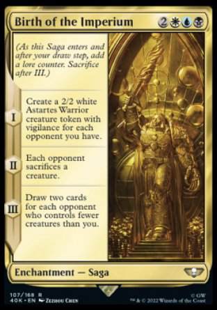 (107) Magic The Gathering Universes Beyond: Warhammer 40000 Single: Birth of the Imperium Holo Rare