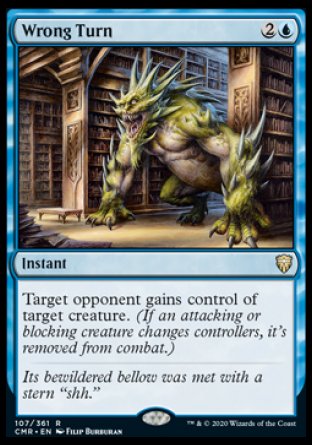 (107/361) Magic The Gathering Commander Legends Single: Wrong Turn Holo Rare