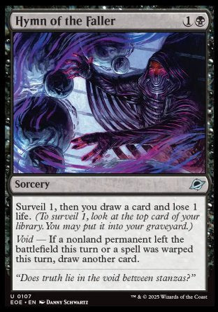 (107) Magic The Gathering Edge of Eternities Single: Hymn of the Faller Holo Uncommon