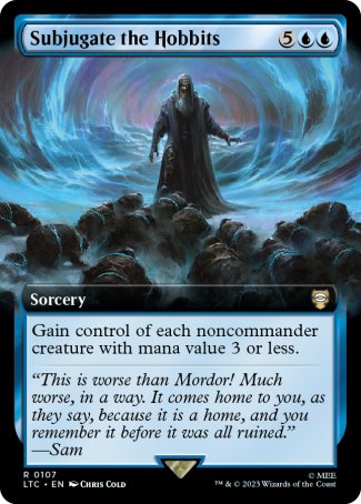 (107) Magic The Gathering Commander: The Lord of the Rings: Tales of Middle-earth: Extras Single: Subjugate the Hobbits Rare