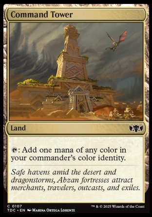 (107) Magic The Gathering Commander: Tarkir: Dragonstorm Single: Command Tower Common