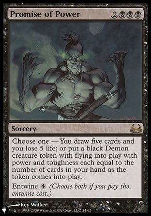(054) Magic The Gathering The List Single: Promise of Power Rare