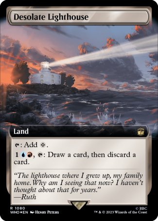(1080) Magic The Gathering Universes Beyond: Doctor Who: Extras Single: Desolate Lighthouse (V.3) Holo Rare