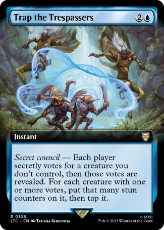 (108) Magic The Gathering Commander: The Lord of the Rings: Tales of Middle-earth: Extras Single: Trap the Trespassers Holo Rare