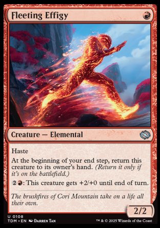 (108) Magic The Gathering Tarkir: Dragonstorm Single: Fleeting Effigy Holo Uncommon