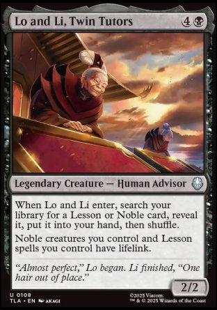 (108) Magic The Gathering Magic: The Gathering | Avatar: The Last Airbender Single: Lo and Li, Twin Tutors Holo Uncommon