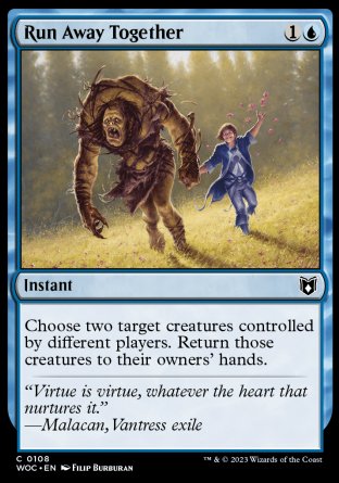 (108) Magic The Gathering Commander: Wilds of Eldraine Single: Run Away Together Common