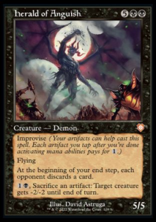 (108) Magic The Gathering Commander: The Brothers' War Single: Herald of Anguish Mythic