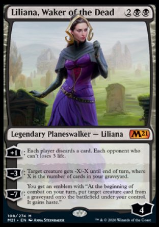 (108) Magic The Gathering Core 2021 Single: Liliana, Waker of the Dead Holo Mythic