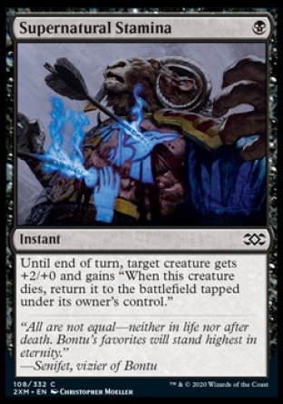 (108/332) Magic The Gathering Double Masters Single: Supernatural Stamina Common