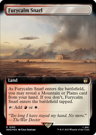 (1090) Magic The Gathering Universes Beyond: Doctor Who: Extras Single: Furycalm Snarl (V.3) Holo Rare