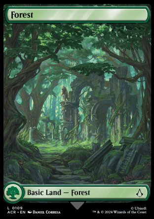 (109) Magic The Gathering Universes Beyond: Assassin's Creed Single: Forest (V.1) Land