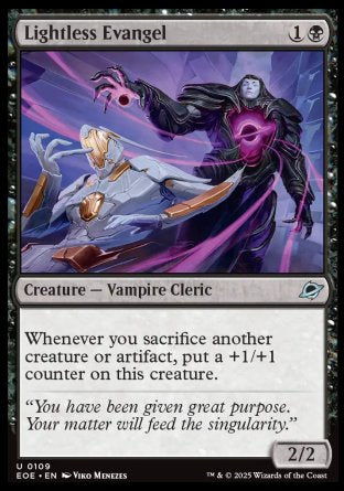 (109) Magic The Gathering Edge of Eternities Single: Lightless Evangel Holo Uncommon