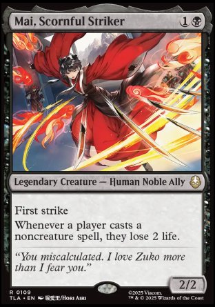 (109) Magic The Gathering Magic: The Gathering | Avatar: The Last Airbender: Promos Single: Mai, Scornful Striker Holo Rare