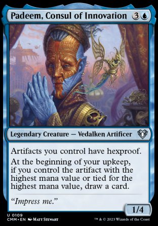 (109) Magic The Gathering Commander Masters Single: Padeem, Consul of Innovation Uncommon
