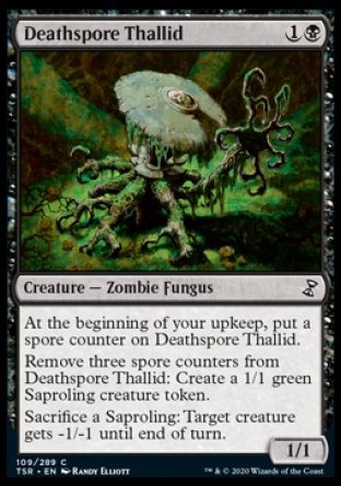 (109/289) Magic The Gathering Time Spiral Remastered Single: Deathspore Thallid Holo Common