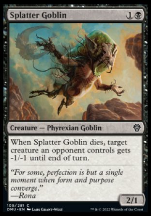 (109) Magic The Gathering Dominaria United Single: Splatter Goblin Common