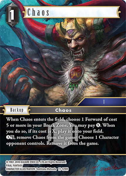 (129) Final Fantasy TCG Opus XI: Soldier's Return Single: Chaos (11-129) (V.1) Hero