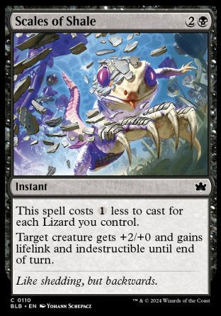 (110) Magic The Gathering Bloomburrow Single: Scales of Shale Holo Common