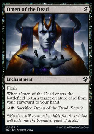 (110/254) Magic The Gathering Theros Beyond Death Single: Omen of the Dead Holo Common