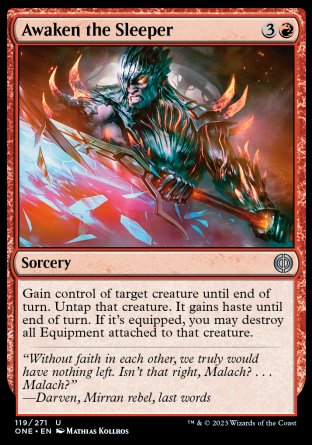 (110) Magic The Gathering Phyrexia: All Will Be One Single: Stinging Hivemaster Holo Common