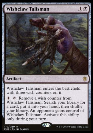 (110/269) Magic The Gathering Throne of Eldraine Single: Wishclaw Talisman Holo Rare