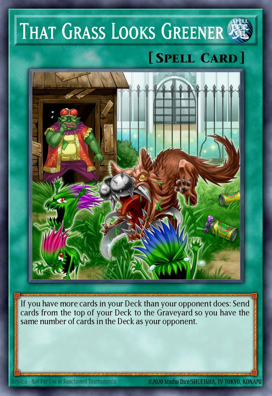 (063) YuGiOh TCG RA03: Quarter Century Bonanza Single: That Grass Looks Greener (V.4 - Platinum Secret Rare)  Platinum Secret Rare