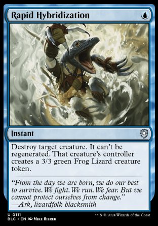 (111) Magic The Gathering Commander: Bloomburrow Single: Rapid Hybridization Uncommon