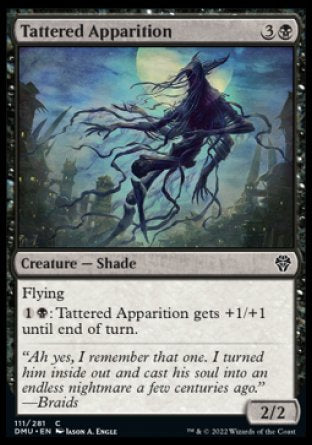 (111) Magic The Gathering Dominaria United Single: Tattered Apparition Holo Common