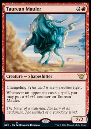 (111) Magic The Gathering Commander: Kamigawa: Neon Dynasty Single: Taurean Mauler Rare