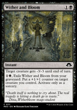 (111) Magic The Gathering Modern Horizons 3 Single: Wither and Bloom Common