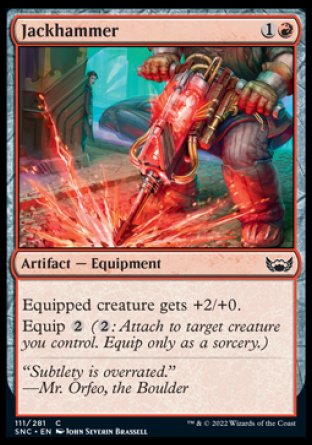 (111) Magic The Gathering Streets of New Capenna Single: Jackhammer Holo Common