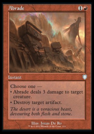 (111) Magic The Gathering Commander: The Brothers' War Single: Abrade Uncommon