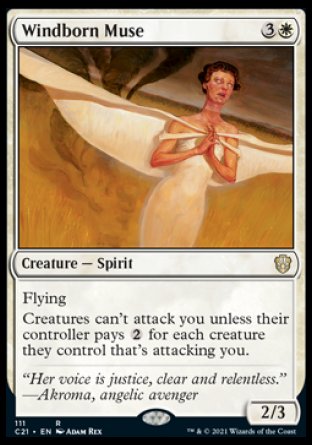 (111) Magic The Gathering Commander: Strixhaven Single: Windborn Muse Rare